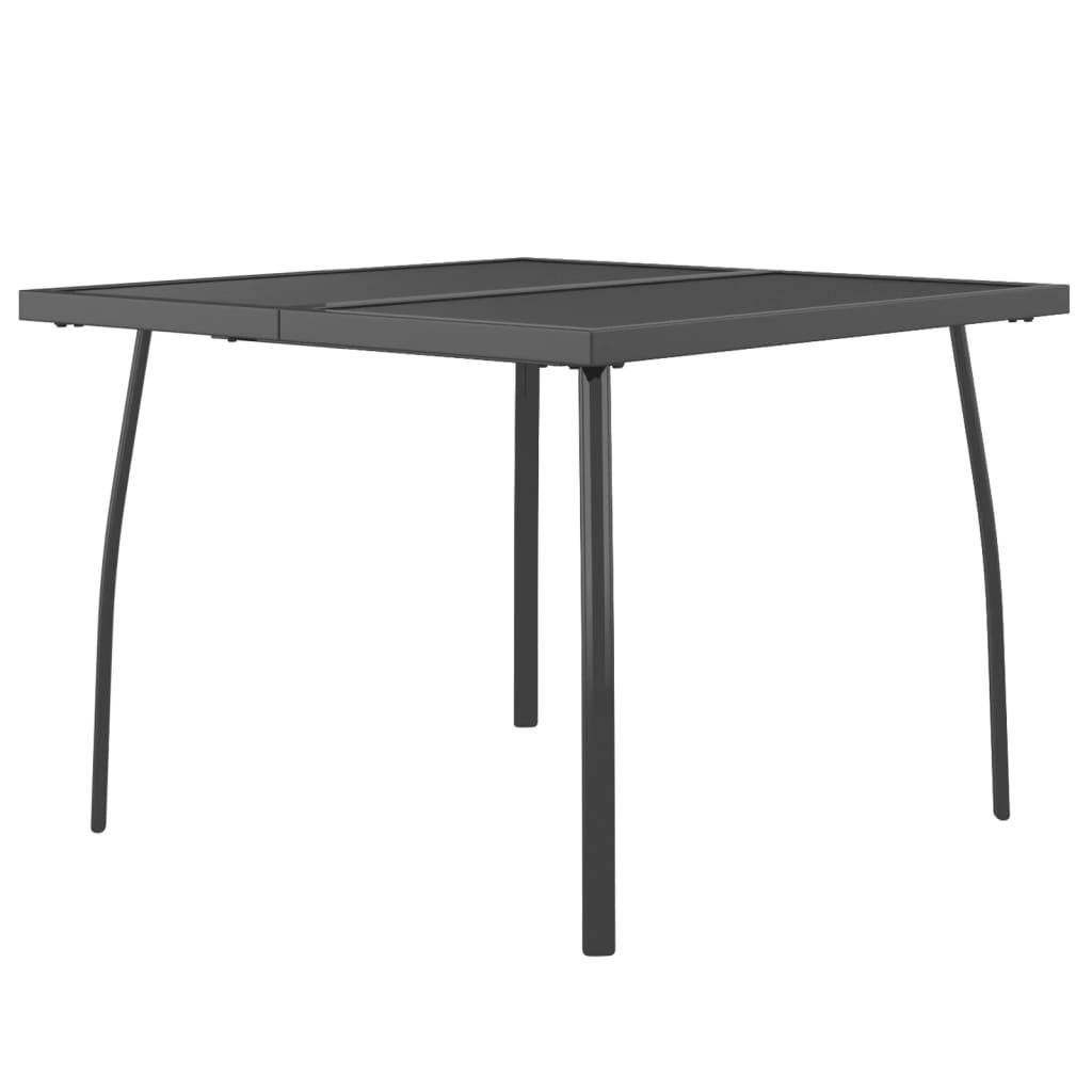 ComfortXL - Table de Jardin Carrée 100x100cm en Acier Anthracite, Plateau Treillis – ComfortXL Outdoor Living - Image 2