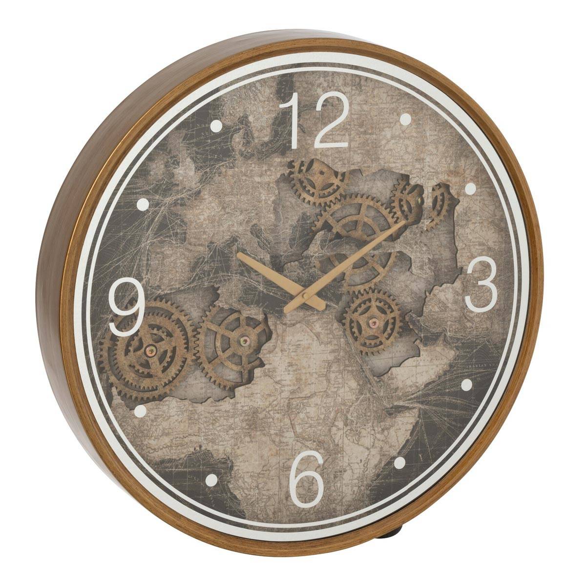 J-Line - Horloge Murale "Carte Europe" 60cm Or - Image 1