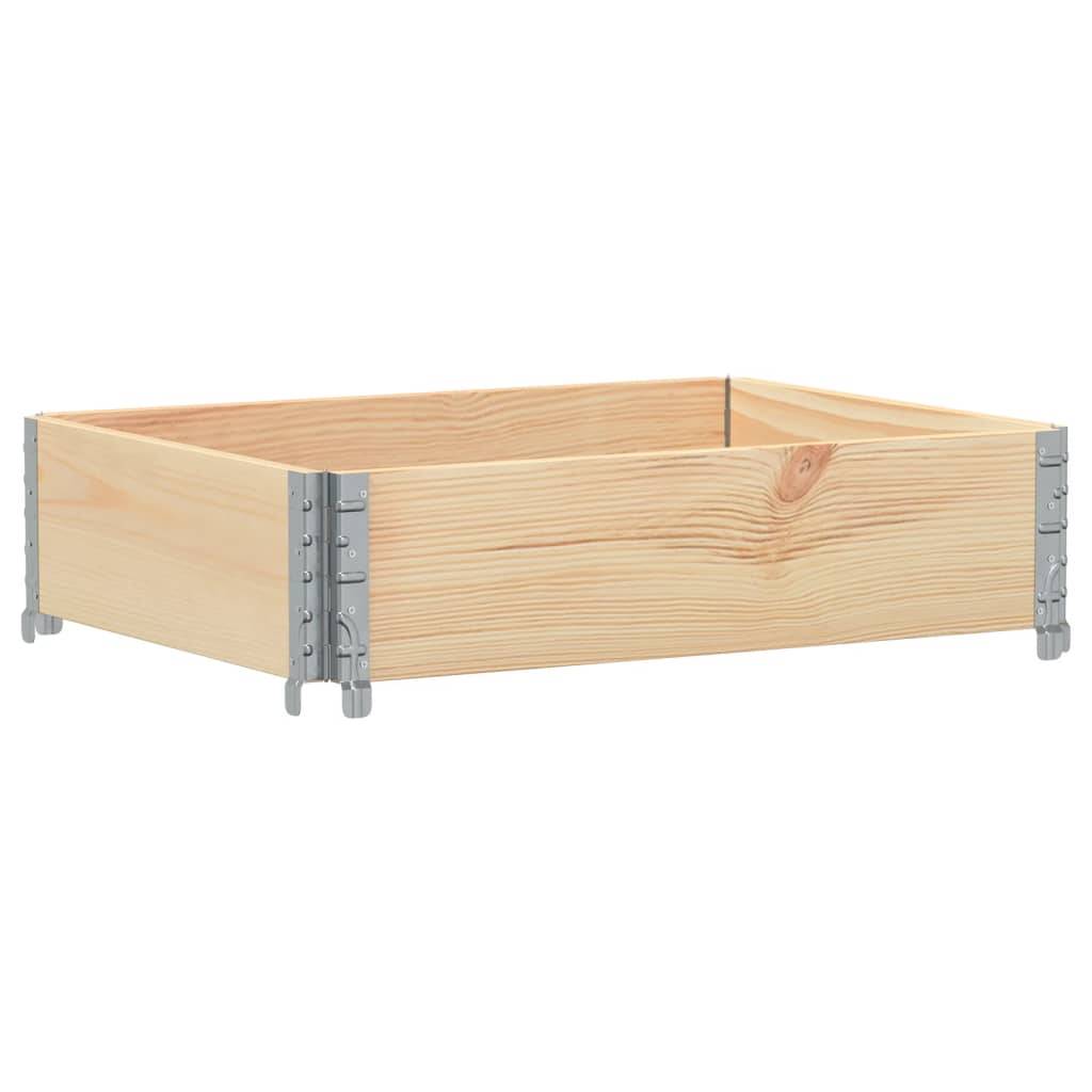 Jardinière bois de pin naturel 80 x 60 x 21.5 cm - PANGIVO - Image 2