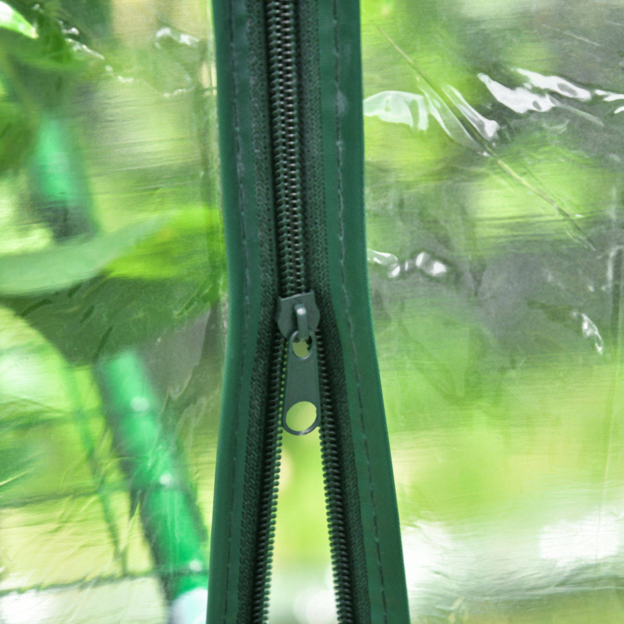Serre extérieure PVC transparent, balcon avec étagères, 1,43 x 1,43 x 1,95 m - Image 10