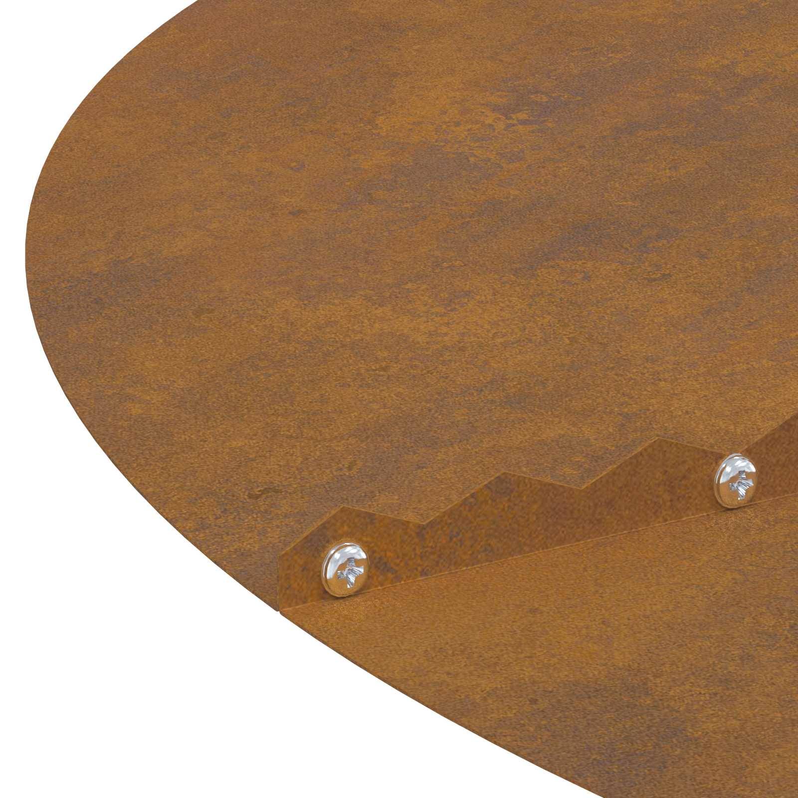Bordure d'Arbre Acier Patiné Jardin Effet Rouillé Ø60/90 cm Marron - ComfortXL Outdoor Living - Image 4