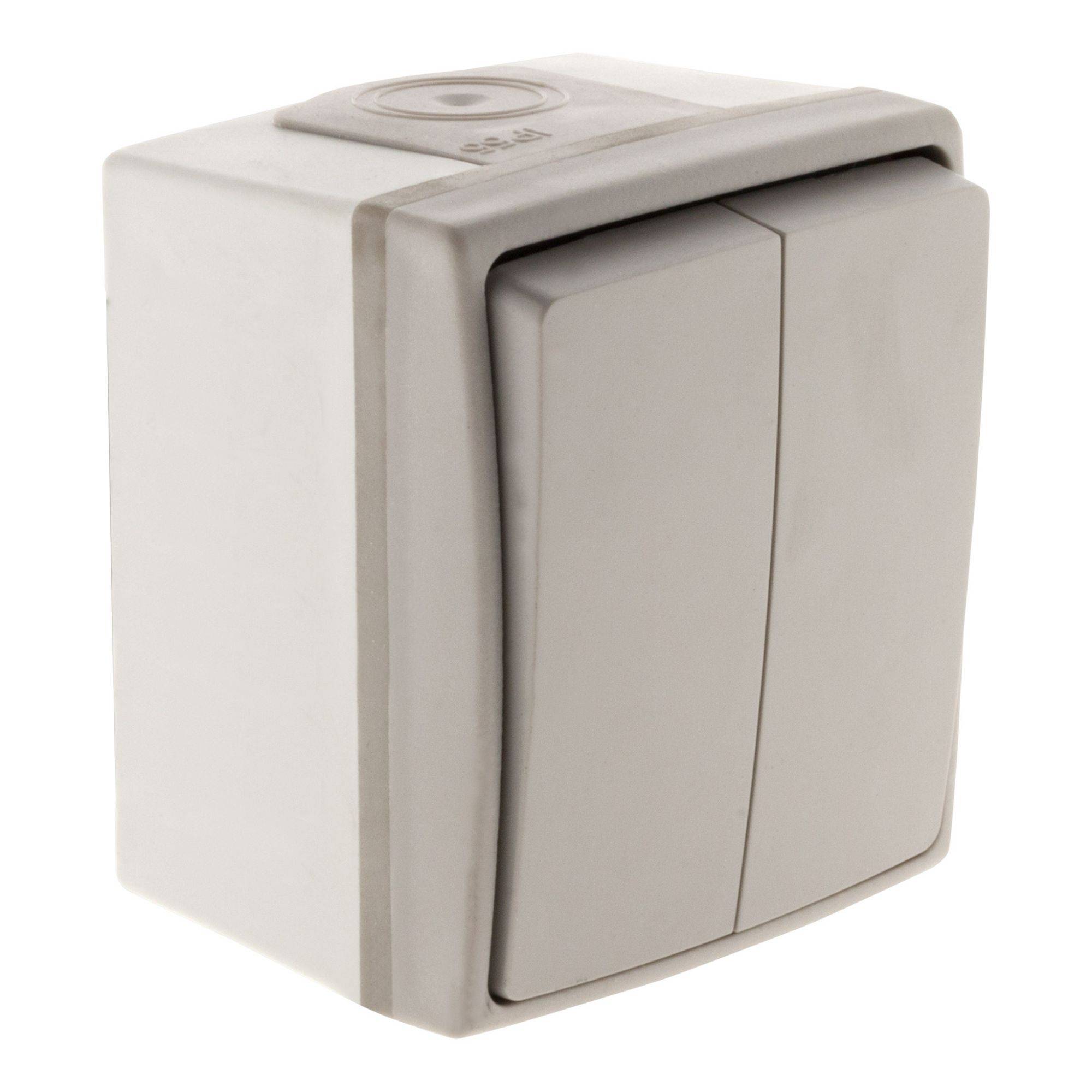 Zenitech - Interrupteur va-et-vient double étanche IP55 - Orok