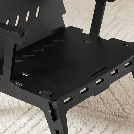 SoBuy Fauteuil Ergonomique pour Salon et Bureau, Structure à Tenons et Mortaises, Confortable, Hauteur d'Assise de 35 cm - Image 8