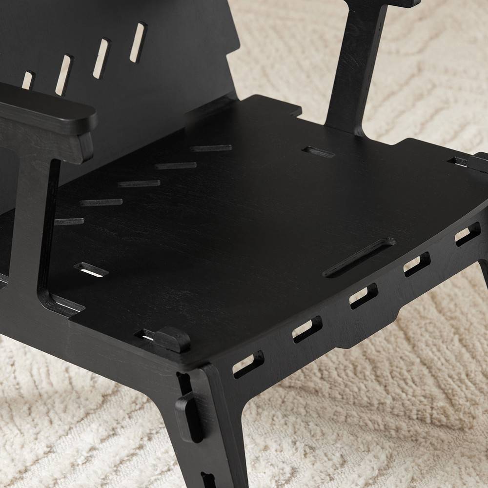SoBuy Fauteuil Ergonomique pour Salon et Bureau, Structure à Tenons et Mortaises, Confortable, Hauteur d'Assise de 35 cm - Image 8