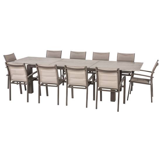 Hesperide - Table de jardin extensible 10 Personnes Héraklion - L. 220/320 cm - Gris tonka - Hespéride - Image 5