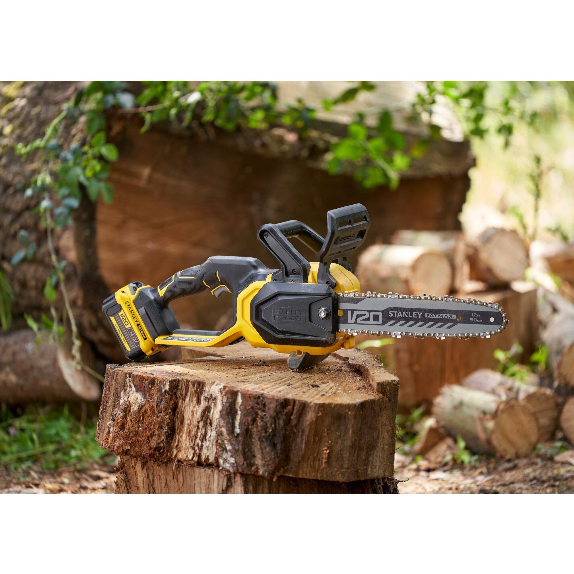 stanley - "STANLEY FATMAX V20 - Tronçonneuse 30 cm BRUSHLESS 18V - 1 x 4 Ah - SFMCCS730M1-QW " - Image 7