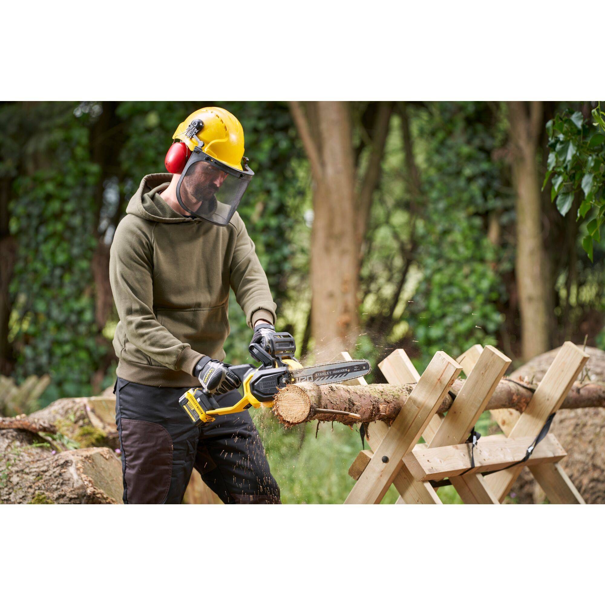 stanley - "STANLEY FATMAX V20 - Tronçonneuse 30 cm BRUSHLESS 18V - 1 x 4 Ah - SFMCCS730M1-QW " - Image 6