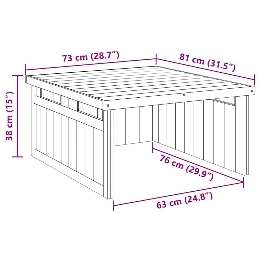 Vidaxl - Garage pour tondeuse à gazon Marron 73.5 x 81.5 x 38.5 cm vidaXL 42013030 - Image 3