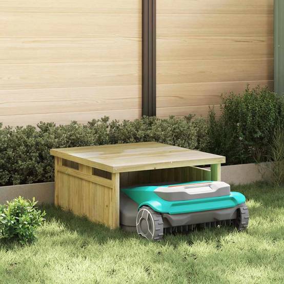 Vidaxl - Garage pour tondeuse à gazon Marron 73.5 x 81.5 x 38.5 cm vidaXL 42013030 - Image 1