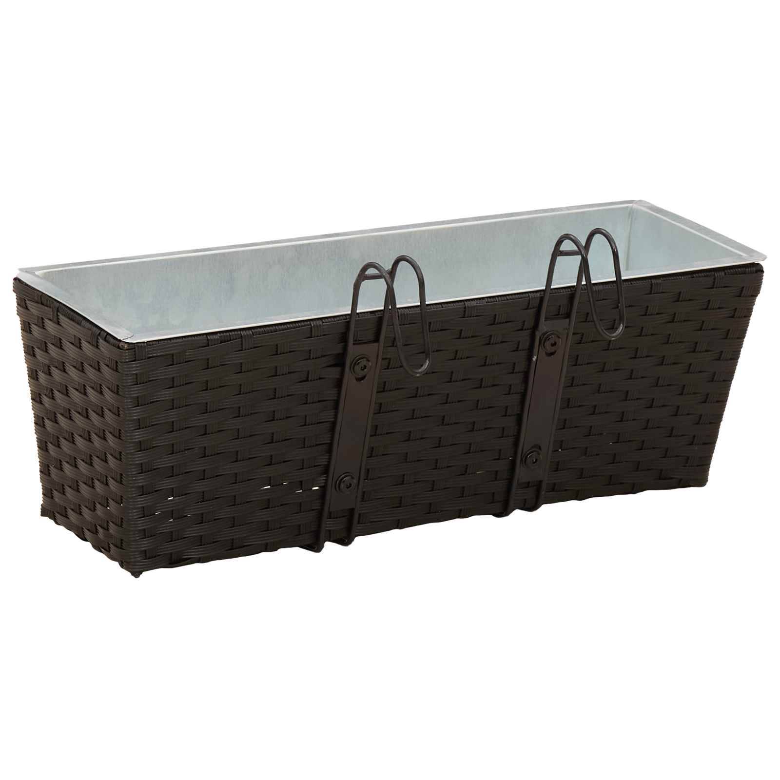 PANGIVO - Jardinière de Garde-Corps Métal Noir 50 x 17 x 17 cm (Lot de 2) - PANGIVO - Image 7