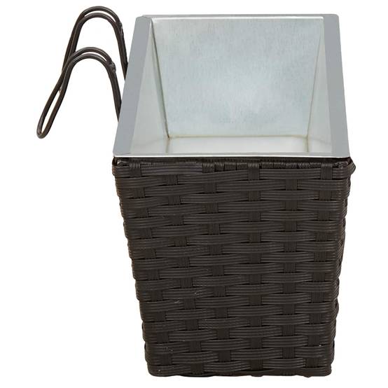 PANGIVO - Jardinière de Garde-Corps Métal Noir 50 x 17 x 17 cm (Lot de 2) - PANGIVO - Image 6