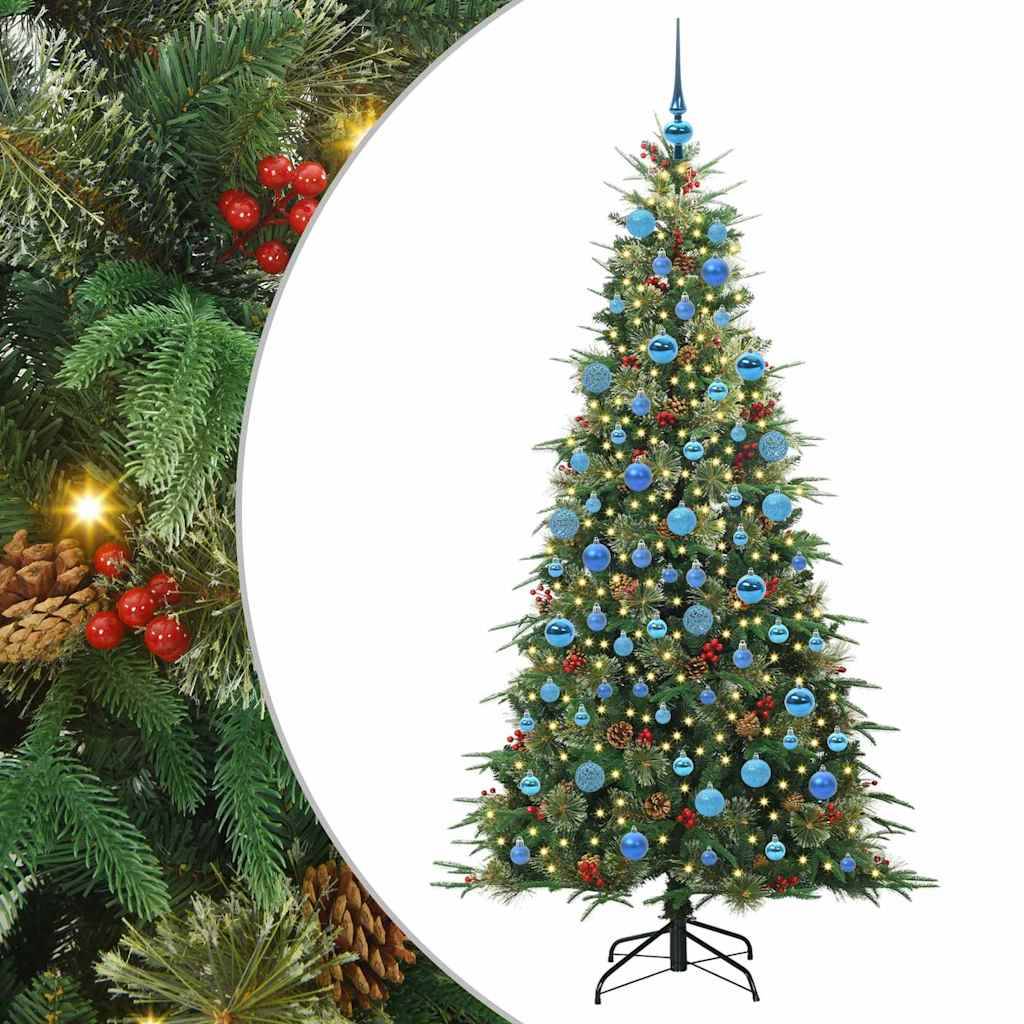 Sapin Artificiel 180 cm Vert avec Décorations Complètes, 120 Boules et Guirlande LED Intégrée – ComfortXL Outdoor Living - Image 2