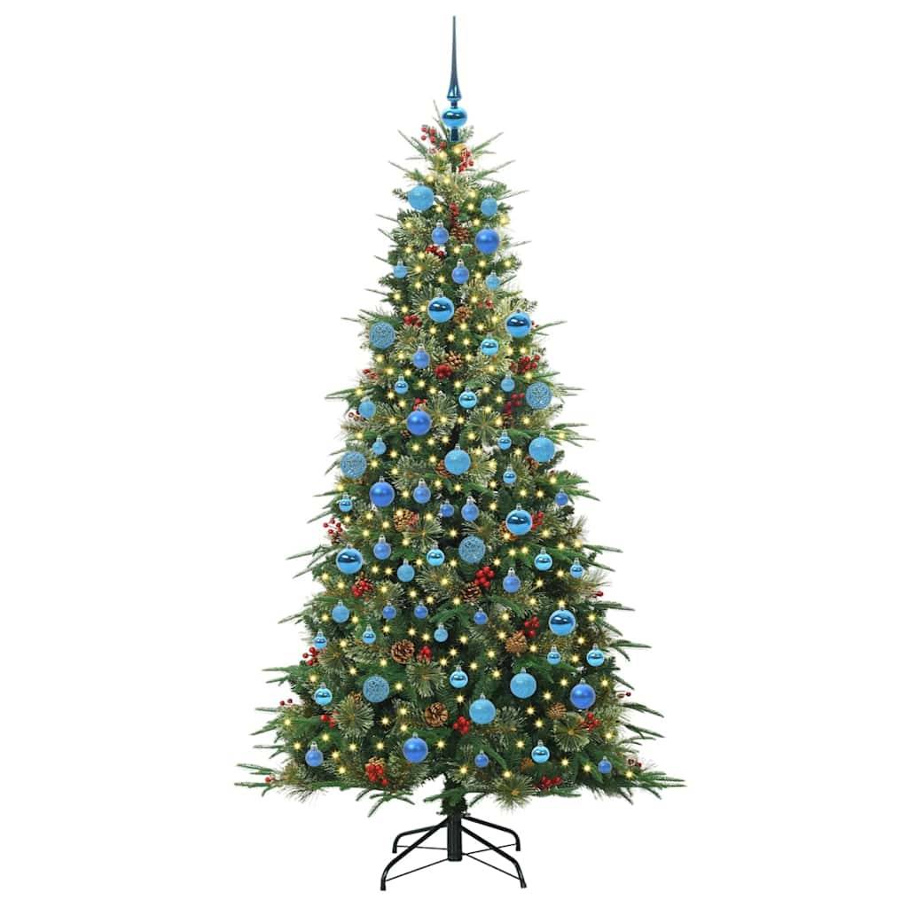 Sapin Artificiel 180 cm Vert avec Décorations Complètes, 120 Boules et Guirlande LED Intégrée – ComfortXL Outdoor Living - Image 3
