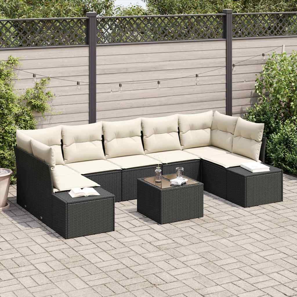ComfortXL - Salon de jardin 8 places en polyrotin modulable et résistant pour extérieur design Noir – ComfortXL Outdoor Living - Image 1