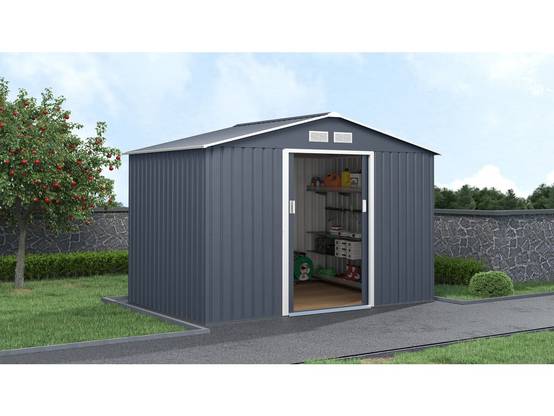 Abri De Jardin Métal "vegas Ii" - 5,29 M2 - Gris -habitat Et Jardin - Image 2