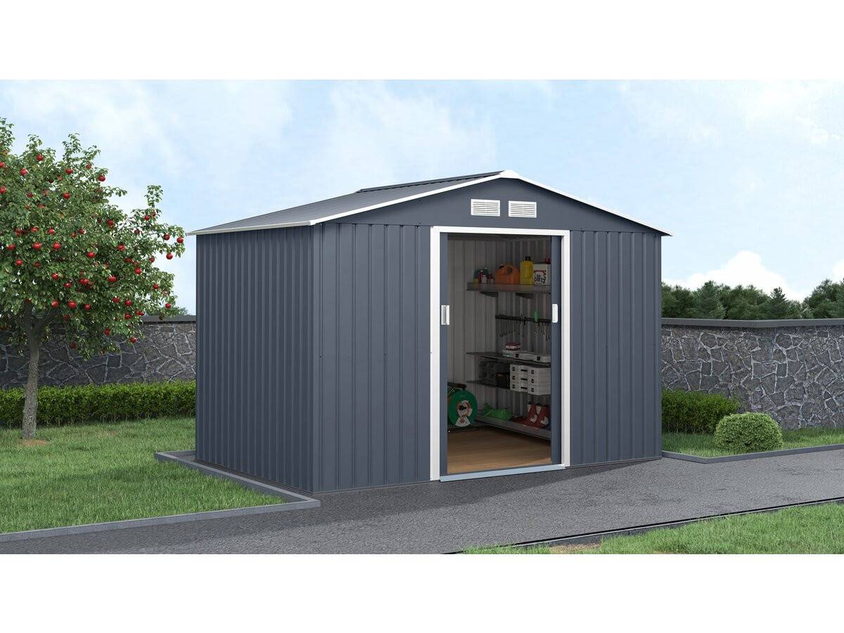 Abri De Jardin Métal "vegas Ii" - 5,29 M2 - Gris -habitat Et Jardin - Image 2