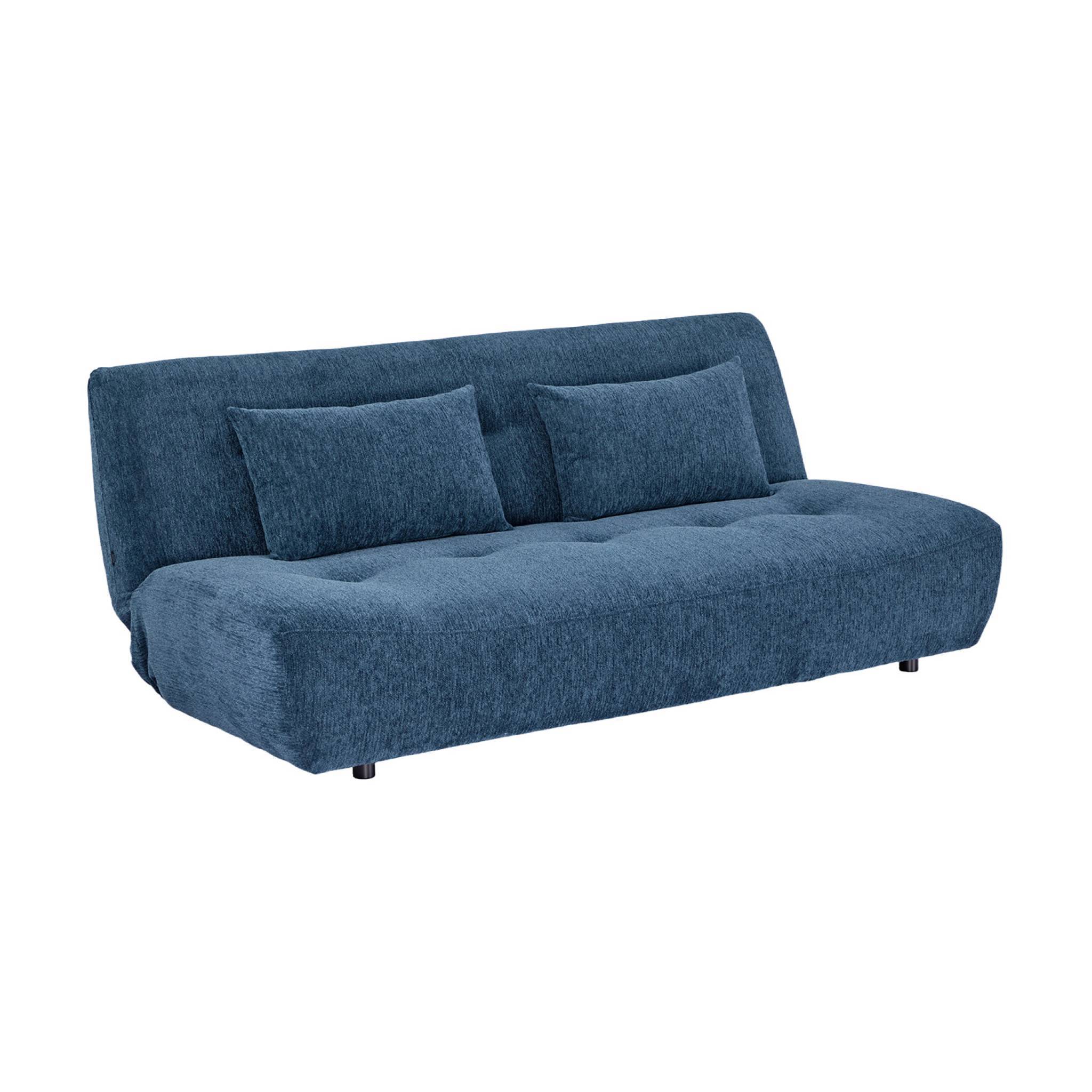 sweeek - Banquette convertible tissu chenille 3 places bleu - Klik | sweeek - Image 2