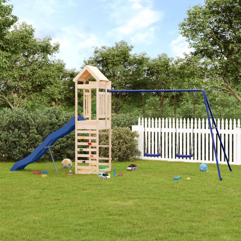 Aire de jeux d'extérieur - Jeu Plein air enfant bois de pin massif-JU1626 - Image 2
