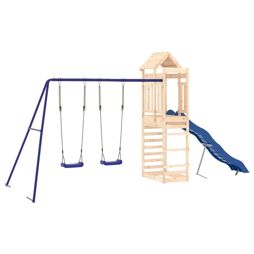 Aire de jeux d'extérieur - Jeu Plein air enfant bois de pin massif-JU1626 - Image 1