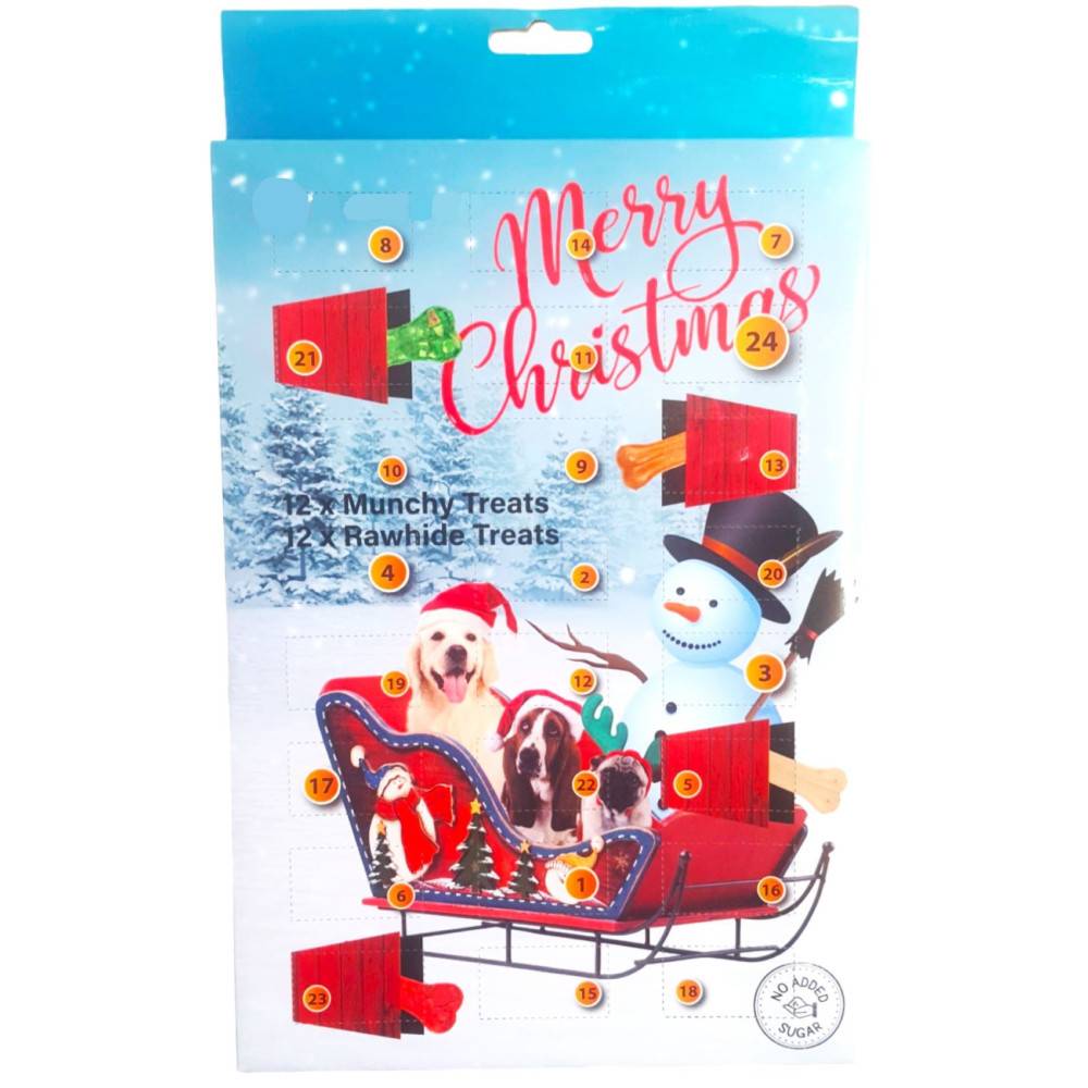 animallparadise - Calendrier de l'avent pour chien 4 x 6 friandises 350g - Image 1