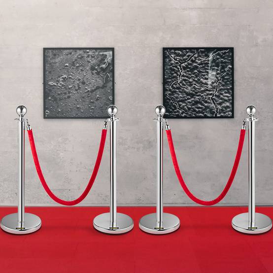 Vevor - VEVOR Poteaux guidage argent (4pcs) avec 2 cordes rouges 1.5m, hauteur 96cm, pour contrôle foule. - Image 8