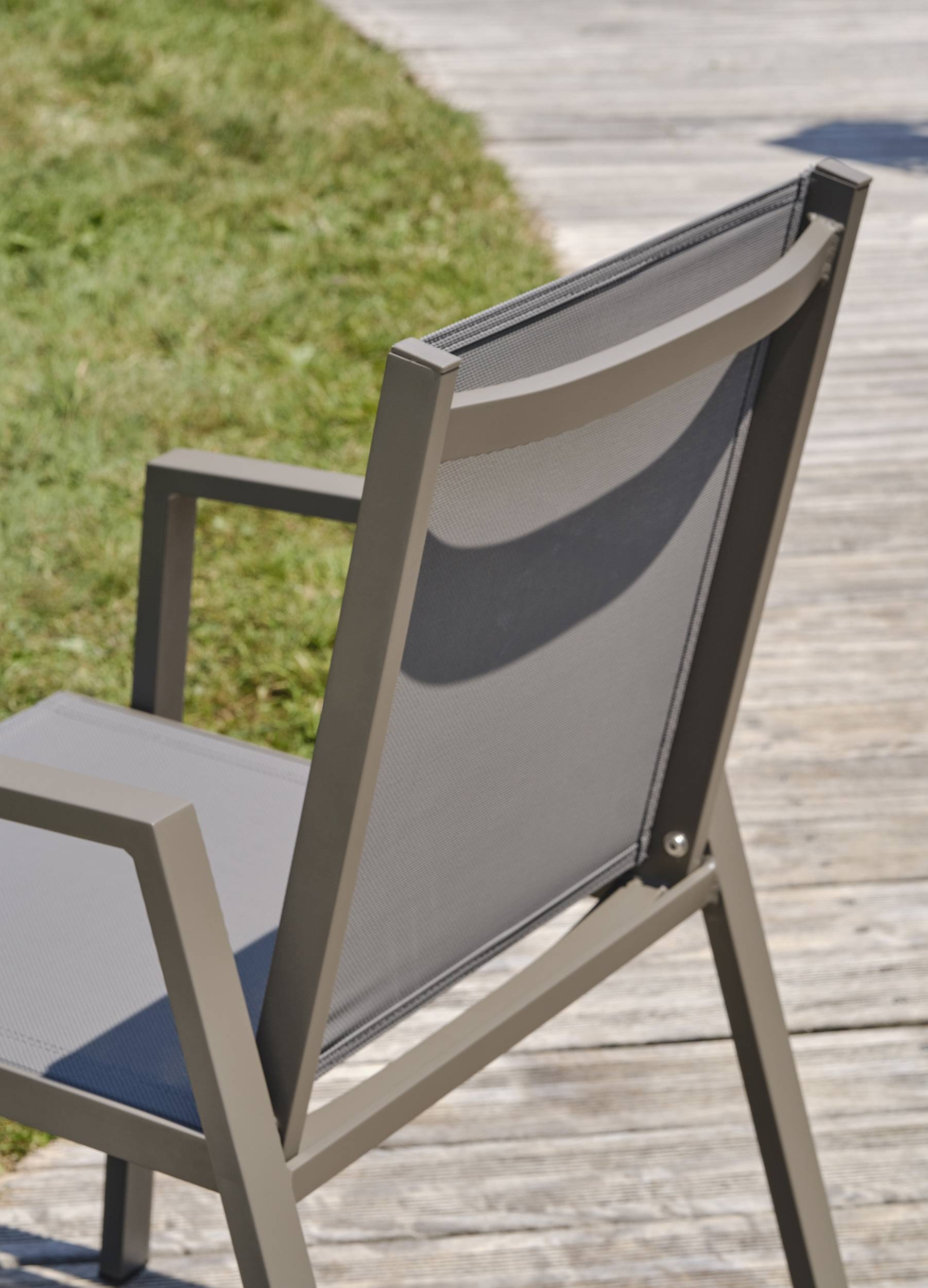 Dcb Garden - Fauteuil de jardin empilable en aluminium - Quartz - FLORIDE - Image 4