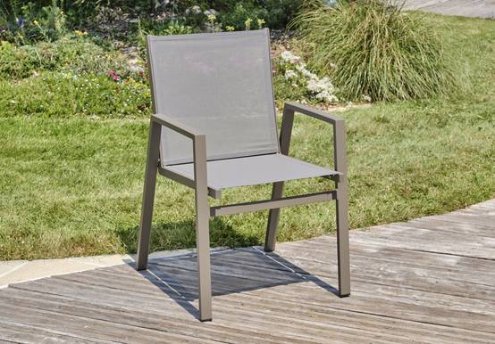 Dcb Garden - Fauteuil de jardin empilable en aluminium - Quartz - FLORIDE - Image 1