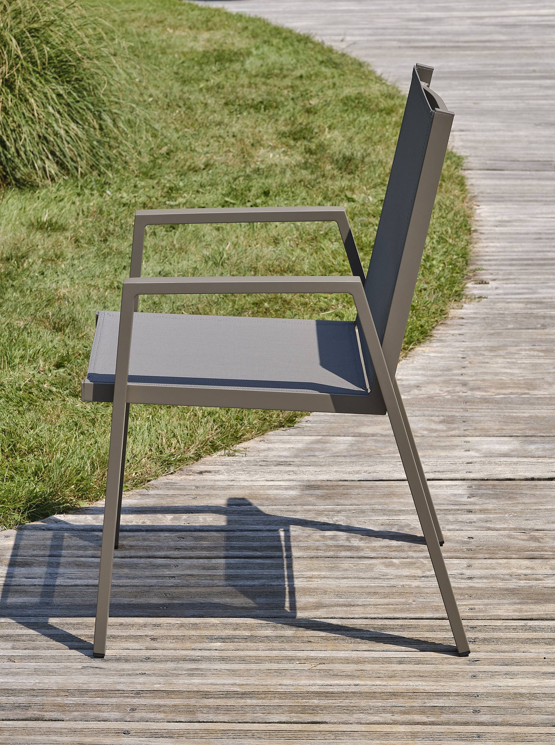 Dcb Garden - Fauteuil de jardin empilable en aluminium - Quartz - FLORIDE - Image 5