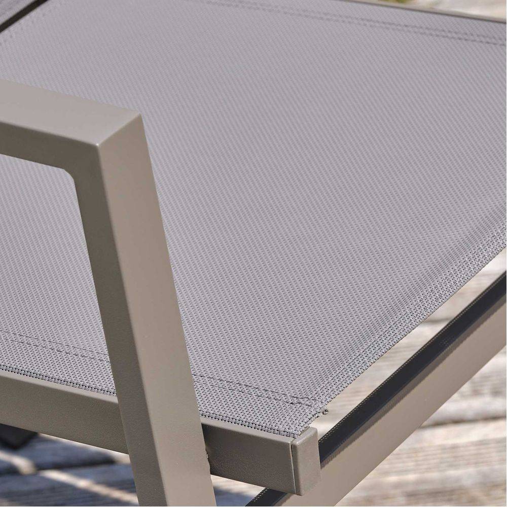 Dcb Garden - Fauteuil de jardin empilable en textilène et aluminium Floride - Image 3