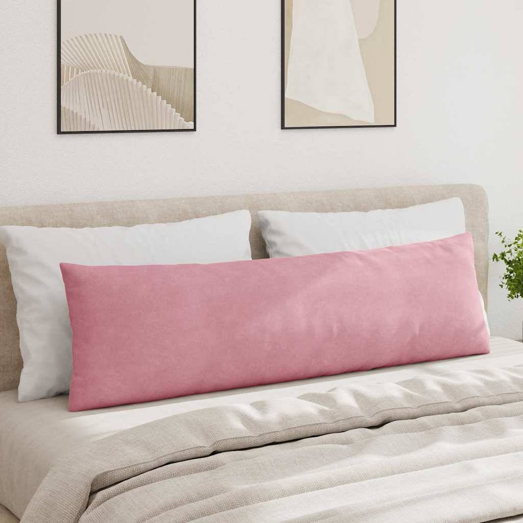 Coussins de Canapé Velours Côtelé Lot de 2 pour Chambre et Salon Déco Rose 145 x 40 cm – ComfortXL Outdoor Living - Image 4