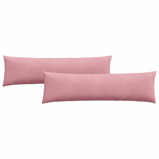 Coussins de Canapé Velours Côtelé Lot de 2 pour Chambre et Salon Déco Rose 145 x 40 cm – ComfortXL Outdoor Living - Image 2