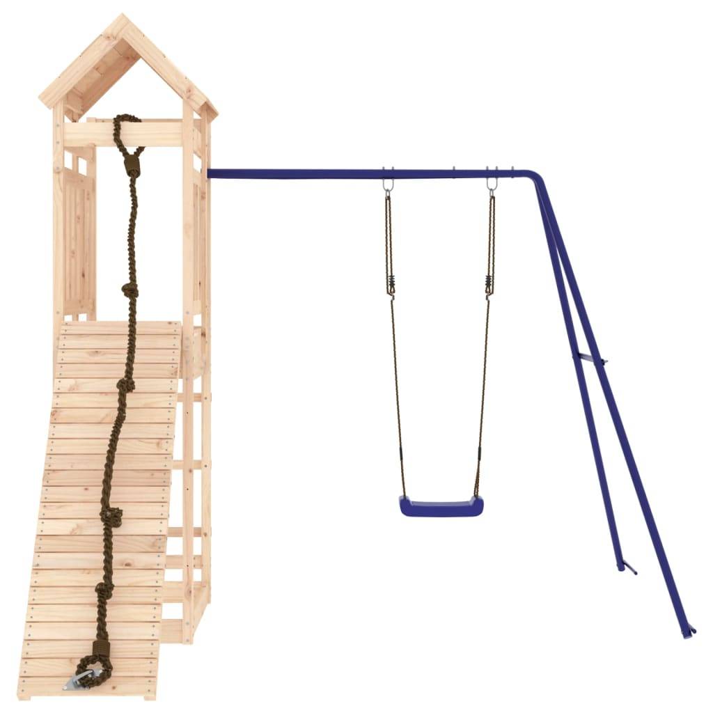Helloshop26 - Aire de jeux d'extérieur portiques robuste jeux jardin 248 x 259 x 238 cm bois de pin massif - Image 2