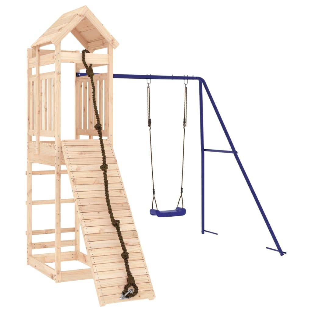 Helloshop26 - Aire de jeux d'extérieur portiques robuste jeux jardin 248 x 259 x 238 cm bois de pin massif - Image 1