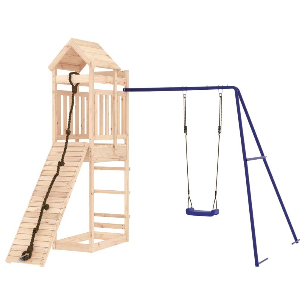 Helloshop26 - Aire de jeux d'extérieur portiques robuste jeux jardin 248 x 259 x 238 cm bois de pin massif - Image 3
