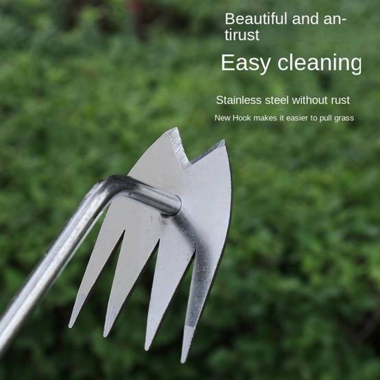 Outils de jardin-Extracteur de mauvaises herbes - Acier inoxydable - 2 en 1 désherbage et binage - Living123 - Image 4