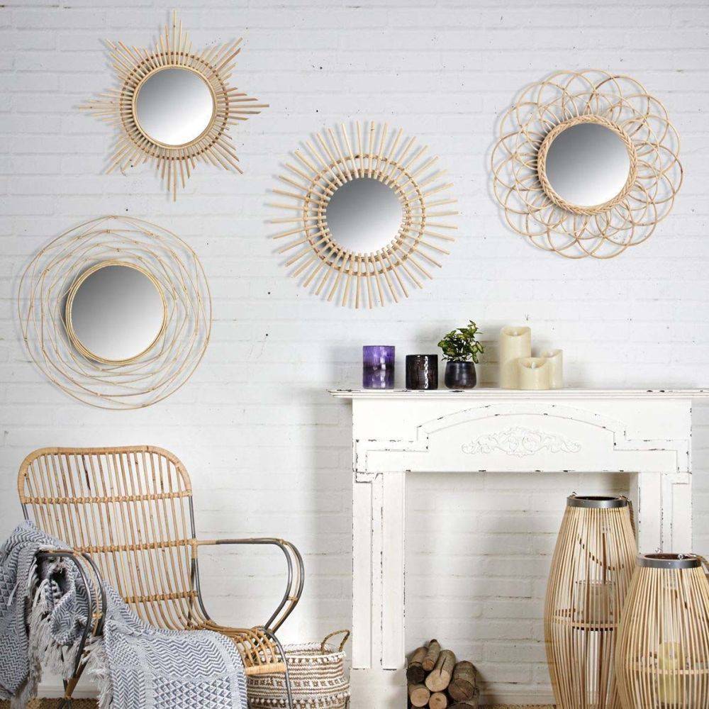 Aubry Gaspard - Miroir rotin Soleil - Image 3