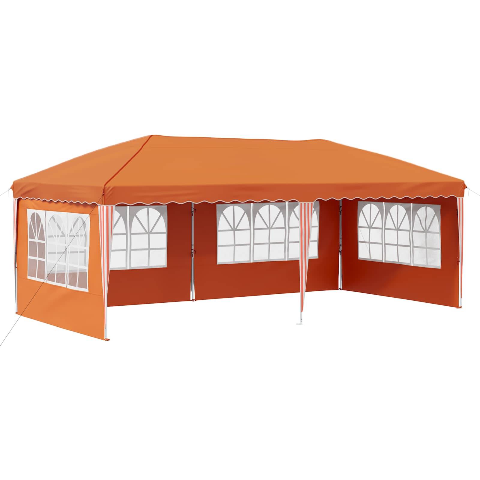 ComfortXL - Tente de réception pliable acier oxford marché événement montage rapide 575x289cm orange - ComfortXL Outdoor Living - Image 2
