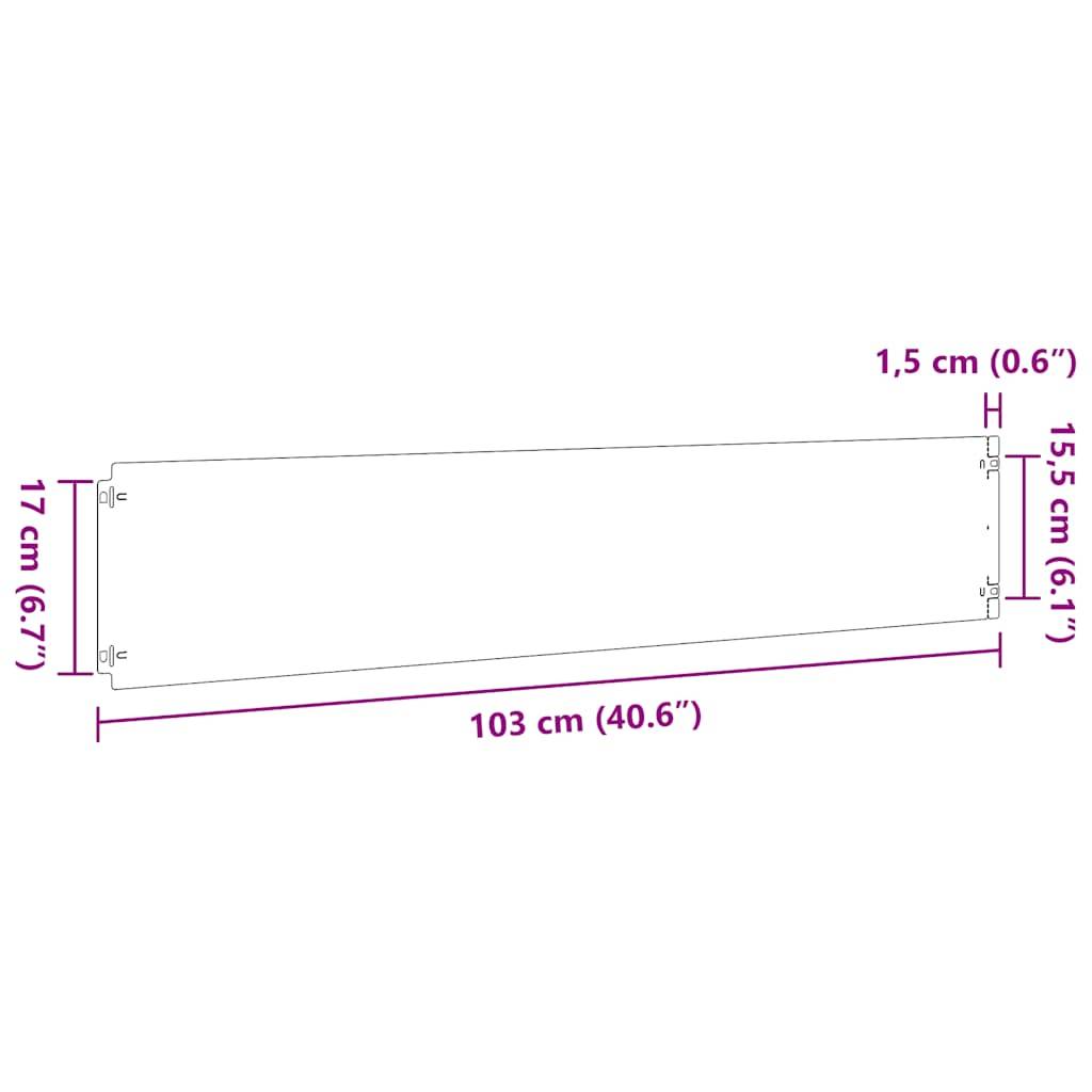 Bordure pelouse acier galvanisé jardin et allée délimitation nette 10pcs 20x103cm blanc - ComfortXL Outdoor Living - Image 9