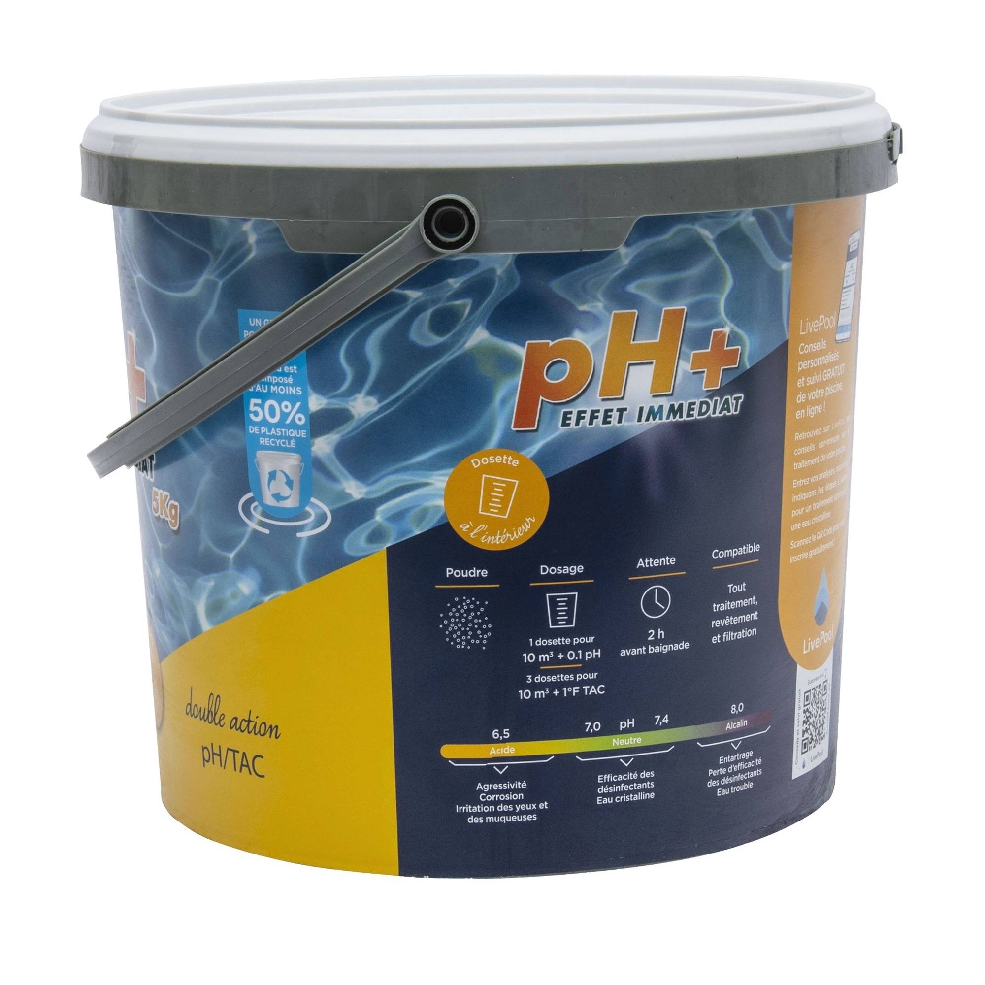 Aqualux - PH plus, poudre, seau de 5KG, EDG - AQUALUX - 200039 - Image 3