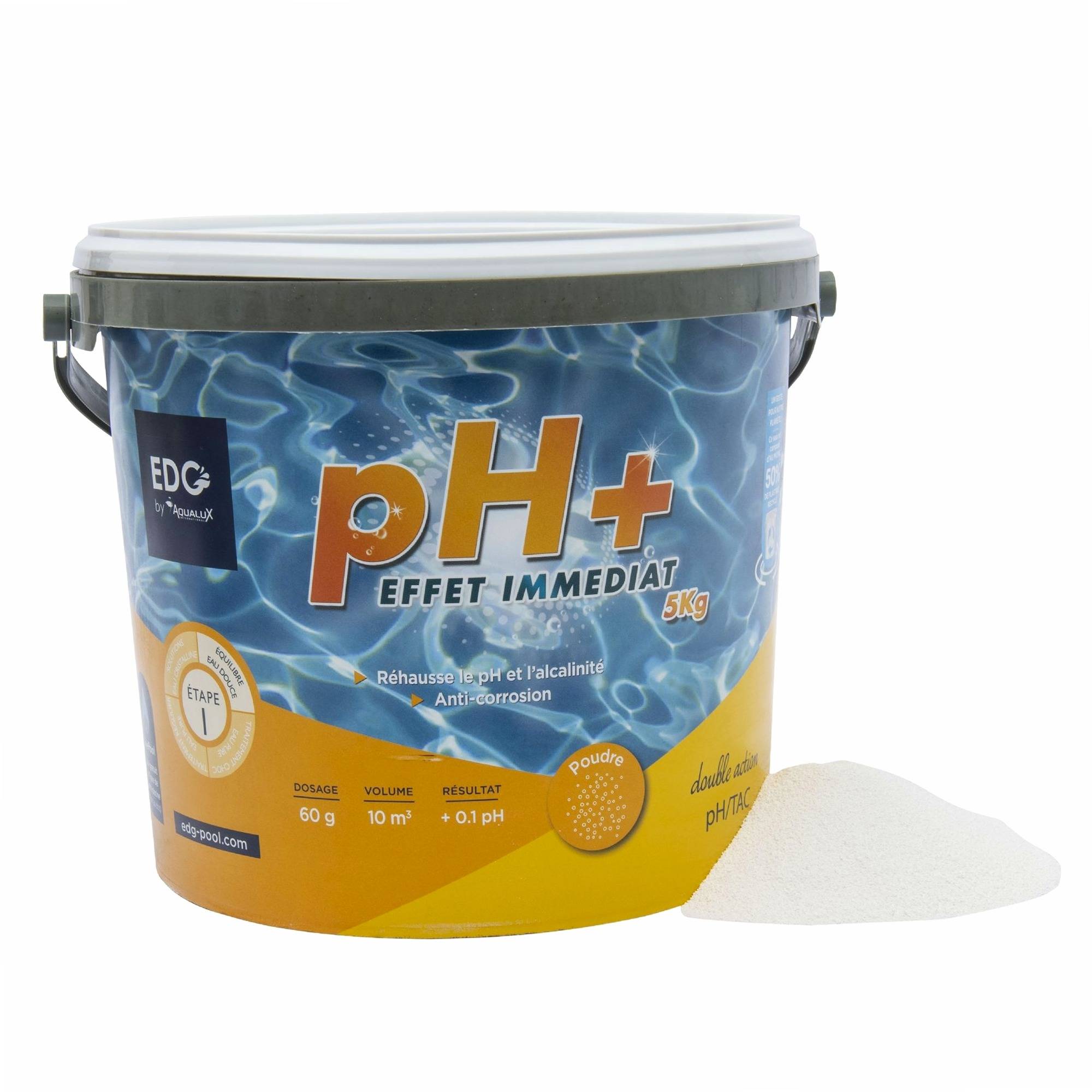 Aqualux - PH plus, poudre, seau de 5KG, EDG - AQUALUX - 200039 - Image 4