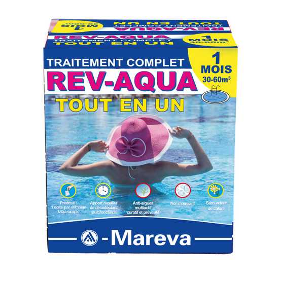 MAREVA - Traitement complet Mareva Rev-Aqua 1 mois - piscine 30-60 m3 (Revaqua) - L'unité