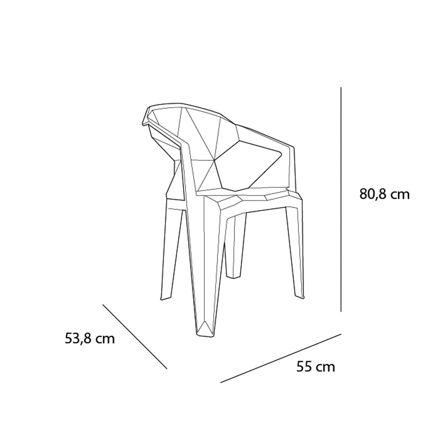 Set 4 fauteuils intérieur, extérieur blanc DELTA garbar - Image 2