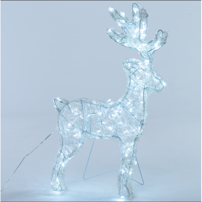 Lotti - Renne lumineux extérieur 3D H85cm 180 LED blanc froid lumière fixe IP44 31V Lotti - Image 6