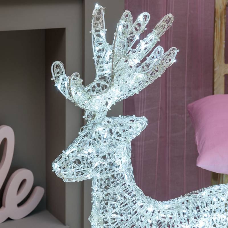 Lotti - Renne lumineux extérieur 3D H85cm 180 LED blanc froid lumière fixe IP44 31V Lotti - Image 8