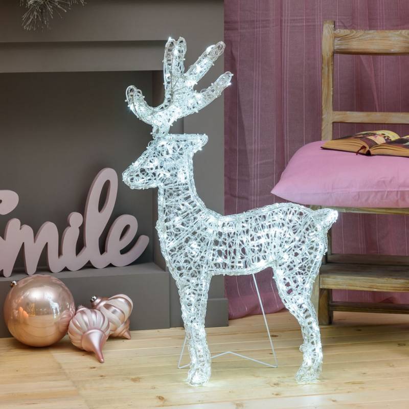 Lotti - Renne lumineux extérieur 3D H85cm 180 LED blanc froid lumière fixe IP44 31V Lotti - Image 7