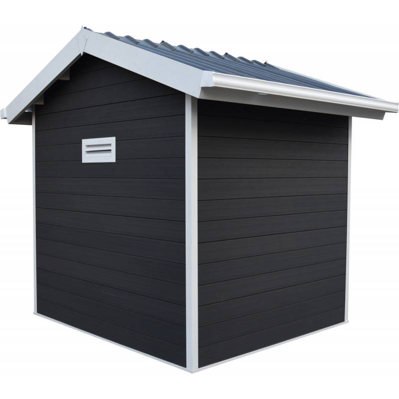 Abri de jardin 4,77m² bois composite anthracite toit étanche Woodlife Garden - Image 5