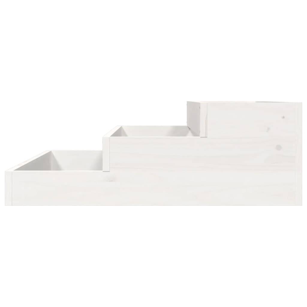 Vidaxl - Jardinière Blanc 78x78x27 cm Bois massif de pin vidaXL 823907 - Image 6