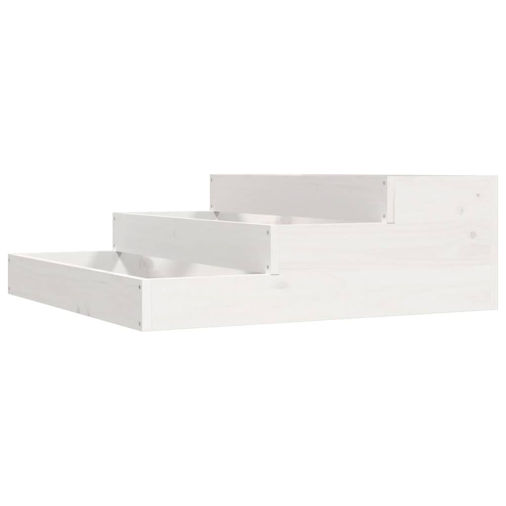 Vidaxl - Jardinière Blanc 78x78x27 cm Bois massif de pin vidaXL 823907 - Image 2
