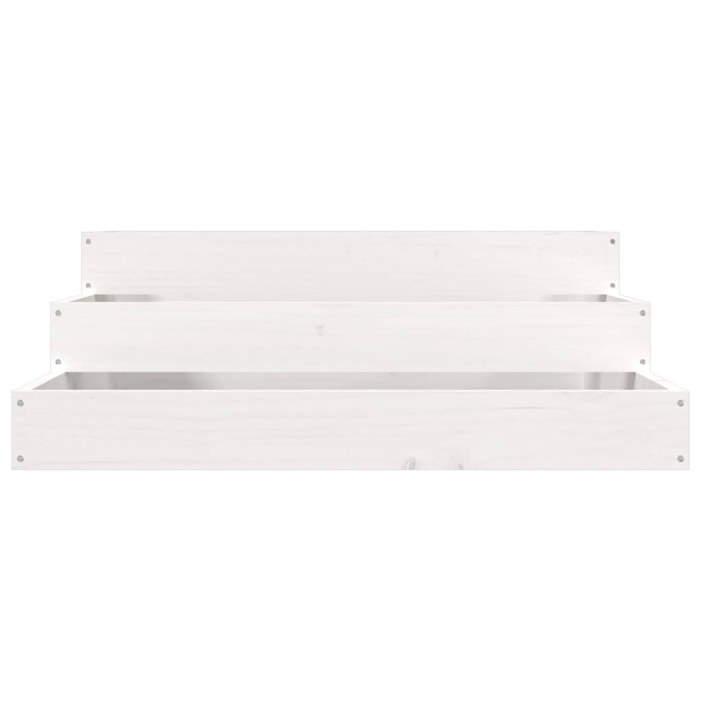 Vidaxl - Jardinière Blanc 78x78x27 cm Bois massif de pin vidaXL 823907 - Image 5