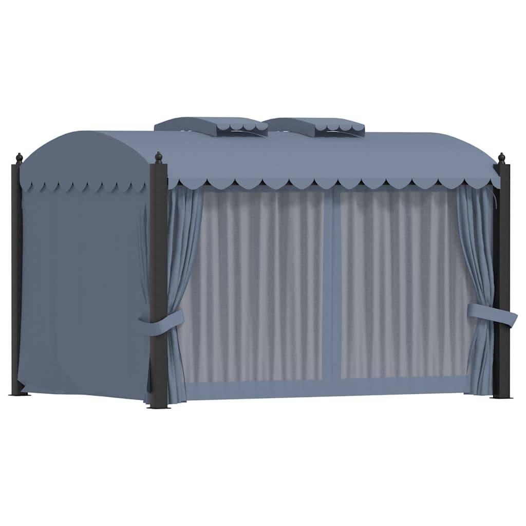 Vidaxl - Tonnelle avec rideaux 3x4 m Anthracite Acier 12 m² vidaXL 48056 - Image 7